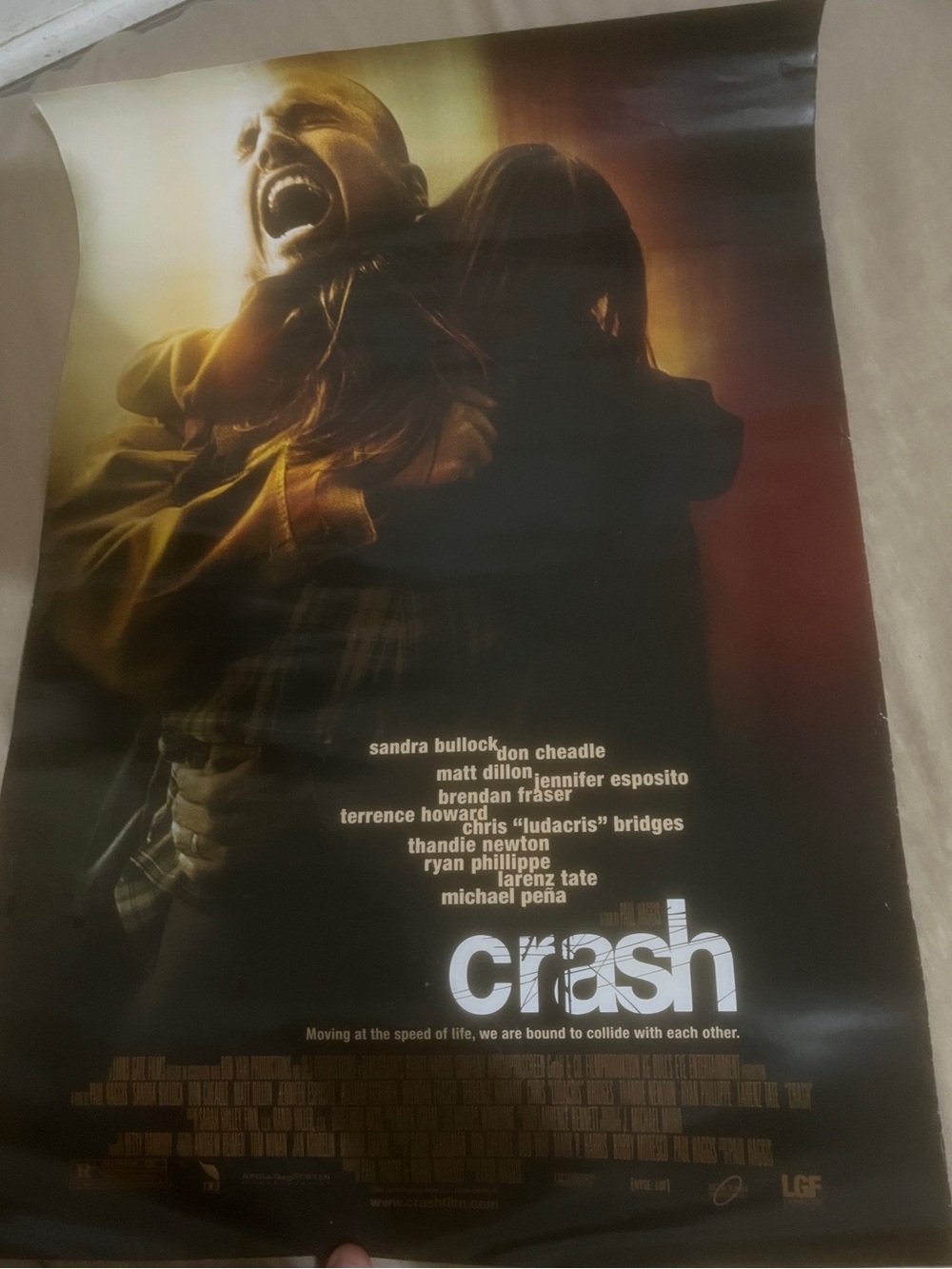 Crash movie poster 2004 13.5x20 Brendan Frasher,Jennifer, Matt Dillon Retro read